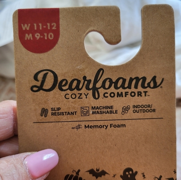 New DearfoamJack O Lantern  Face Plush Slippers Unisex W11-12 M9-10 Oran… - Picture 13 of 16